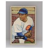 1951 Bowman baseball #139 Doyle Lade Cubs Stain