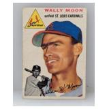 1954 Topps Baseball Wally Moon Cardinals Damage