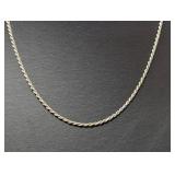 18" .925 Sterl Rope Chain Necklace