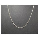 24" .925 Sterl Twisted Rope Chain Necklace