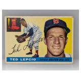 1955 Topps #128 - Ted Lepcio "Red Sox" MK
