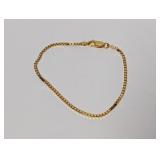7" Vermeil/.925 Sterl Box Link Chain Bracelet