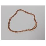 7" Vermeil/.925 Sterl Rose Gold Tone Bracelet