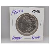 1921-S 90% Silver Morgan $1 Dollar