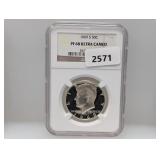 NGC 1969-S PF68 Ultra Cam JFK Half $1