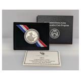2011 US Army Comm PF Clad US Army Half $1