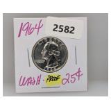 1965 90% Silv PF Wash Quarter