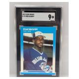 1987 Fleer Update U-75 Fred Mcgriff RC SGC 9