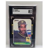 1987 Donruss #361 Barry Bonds RC SGC 8