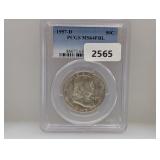 PCGS 1957-D MS64FBL 90% Silv Franklin Half $1