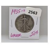 1935-S 90% Silv Walker Half $1 Dollar