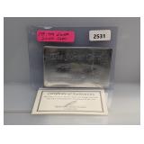 1oz .999 Silv Pyromet Card w/COA