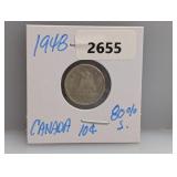 1948 80% Silv Canada Dime