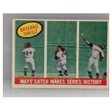 1959 Topps Baseball #464 Mays Catch HOF Giants