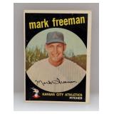 1959 Topps Mark Freeman High # Athletics Wrinkles