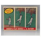 1959 Topps #468 Snider Play Brings Victory HOF MK