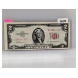 1953-A Red Seal $2 US Note