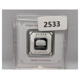 10G .999 Silv German Geiger Bar