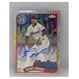 2024 Topps Chrome Eury Perez Auto Mojo Refractor