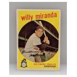 1959 Topps Willie Miranda High # Orioles Surface