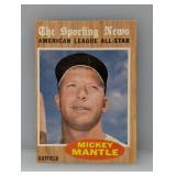 1962 Topps #471 Mickey Mantle All Star HOF Creases