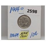 1944-D 90% Silv Mercury Dime