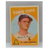 1959 Topps Howie Nunn High # Cardinals Surface