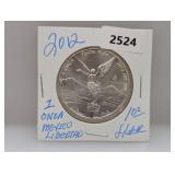 2012 1oz .999 Silv Mexico 1 Onza Libertad
