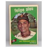 1959 Topps #102 Felipe Alou Rookie Giants Creases