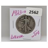 1923-S 90% Silv Walker Half $1 Dollar