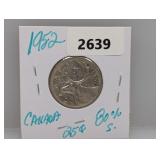 1952 80% Silv Canada Quarter