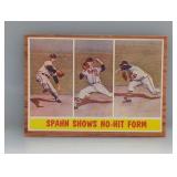 1962 Topps #312 Warren Spahn HOF Braves