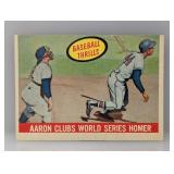 1959 Topps Baseball Aaron Clubs WS HR HOF Braves