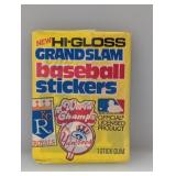 1978 Fleer Hi Gloss Grand Slam Stickers Pack
