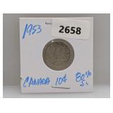 1953 80% Silv Canada Dime