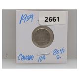 1959 80% Silv Canada Dime