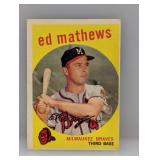 1959 Topps Baseball #450 Eddie Mathews HOF Braves