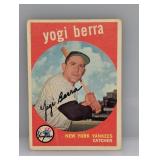 1959 Topps Yogi Berra HOF Yankees Surface/Stain