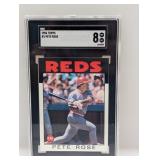 1986 Topps #1 Pete Rose SGC 8