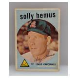 1959 Topps Solly Hemus High # Cardinals Creases