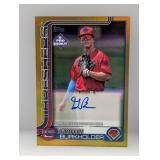 2025 Burkholder Topps Pro Debut Gold Foil Auto /50