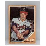 1962 Topps #30 Eddie Mathews HOF Braves