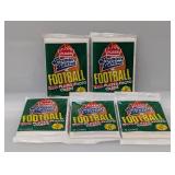 (5) 1990 Fleer Premier Edition Football Packs