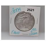 2008 1oz .999 Silv Eagle $1 Dollar