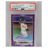 2022 Topps Chrome Mullins Vet Auto Purple Ref PSA8