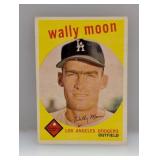1959 Topps #530 Wally Moon High # Dodgers Stains