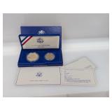 1986 US Liberty Two Coin Set