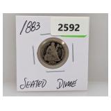 1883 90% Silv Seated Dime