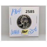 1964 PF 90% Silv Wash Quarter