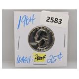 1964 PF 90% Silv Wash Quarter